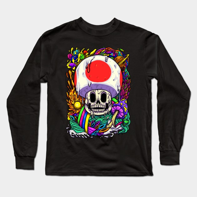 Magic Mushroom Long Sleeve T-Shirt by XXII Designs